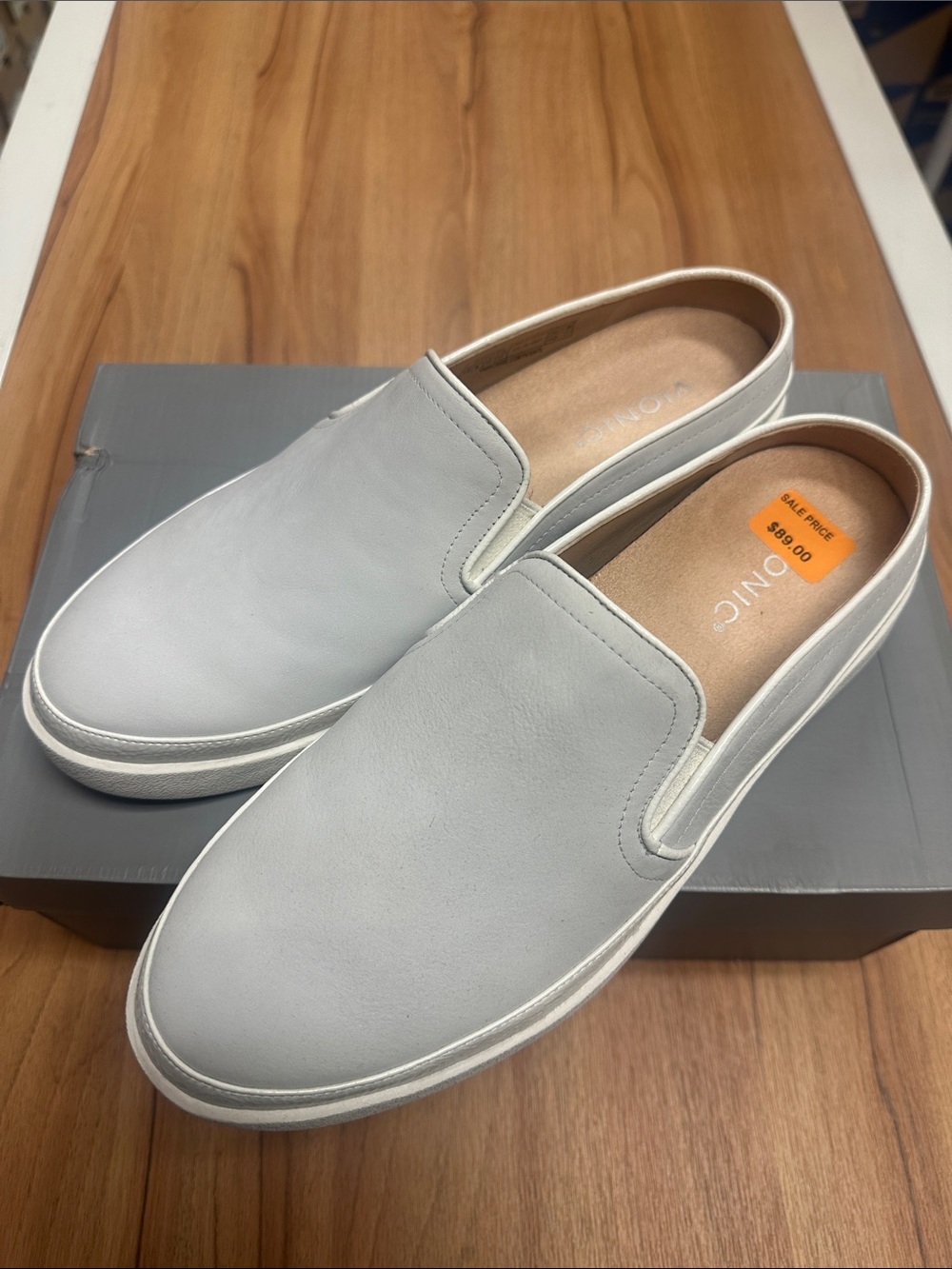 Vionic Effortless Slip-On Casual Sneakers in White Nubuck Color